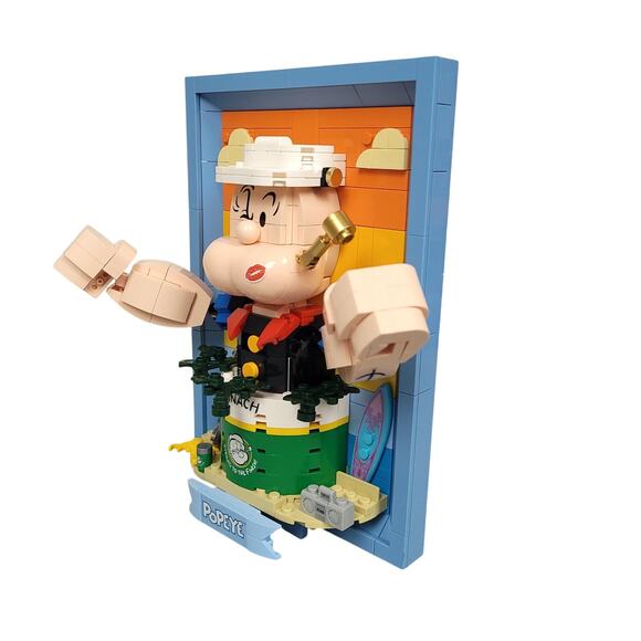 Pantasy Popeye The Sailor 3D Portrait Set 8" 99% Complete Missing Box EUC - Picture 7 of 10